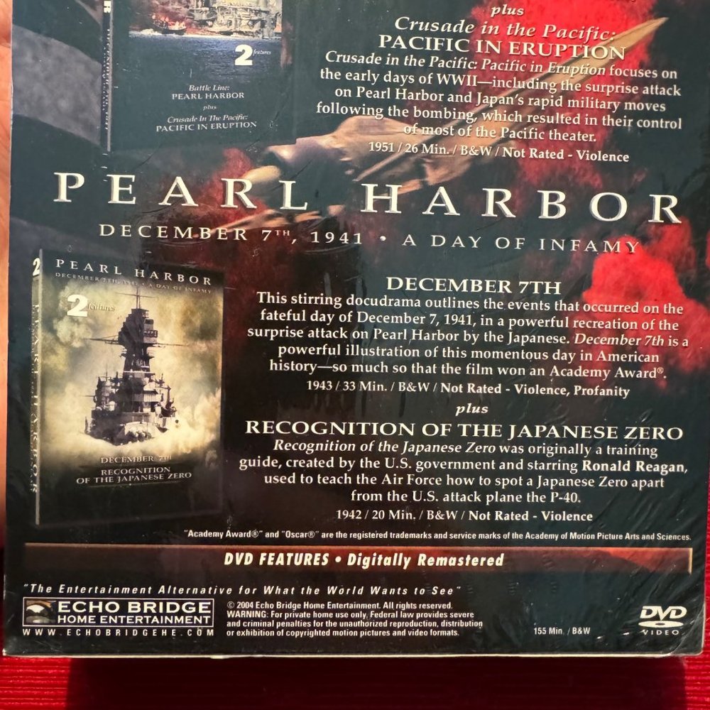 PEARL HARBOR IT'S WAR : DEC 7TH , 1941 A Day of Infamy (3-DISC DVD - SET) SEALED - Picture 4 of 7